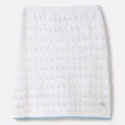 Blue Giraffe Girls White Regular Fit Skirt-image-13