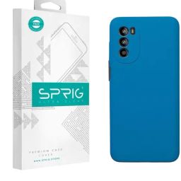 Sprig Liquid Silicone Back Cover for Motorola G82 5G (Blue)-image-52