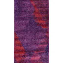 Bianca Plum & Red Microfibre Non-Slip Rug image 2