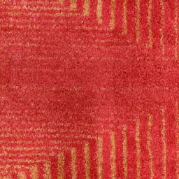 Bianca Red & Beige Microfibre Non-Slip Rug image 5