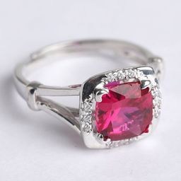 BELWICK Silver-Plated American Diamond Studded Finger Ring-17