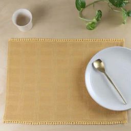 House This Harmika Beige 100% Cotton Placemat - Set of 1-image-7