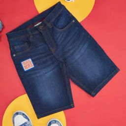 Pantaloons Junior Kids Estate Blue Regular Fit Shorts-picture-6