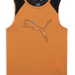Puma Kids one8 Ginger Brown & Black Logo Training Tank-image-19