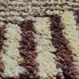 Bianca Khaki & Brown Microfibre Non-Slip Rug image 3