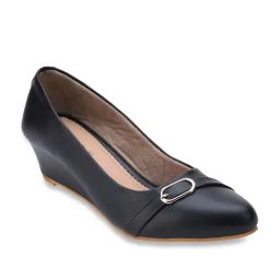 Salario Women's Black Wedge Pumps-image-78