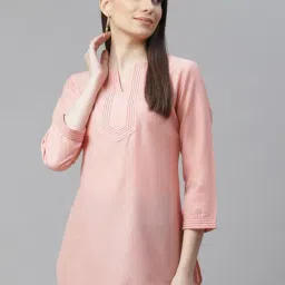 Cottinfab Peach Regular Fit Cotton Tunic-picture-17