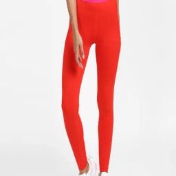Adidas Orange Regular Fit TF L 3 BAR Tights-image-81