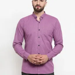 Jainish Purple Regular Fit Self Pattern Shirt-image-66