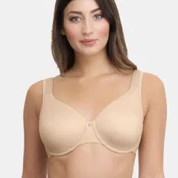 Amante Beige Under Wired Non Padded Shaper Bra-image-32
