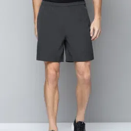 ALCIS Dark Grey Slim Fit Shorts-image-22