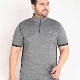 Chkokko Light Grey Regular Fit Striped T-Shirt-picture-46