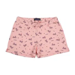 Allen Solly Junior Pink Cotton Printed Shorts-image-73