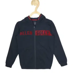 Allen Solly Junior Navy & Red Cotton Printed Full Sleeves Hoodie-image-73