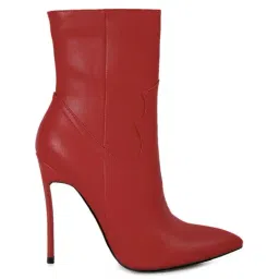 London Rag Women's Red Stiletto Booties-image-63