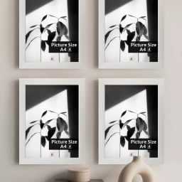 Art Street White Engineered Wood A4 Size Certificate & Document Photo Frames - Set of 4 image 1