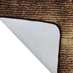 Bianca Khaki & Brown Microfibre Non-Slip Rug image 5
