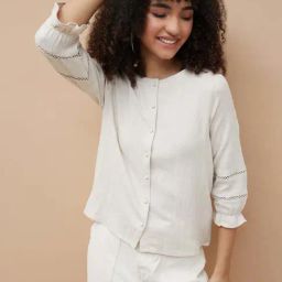 Fame Forever By Lifestyle Beige Regular Fit Top-image-63