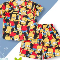 YK Boys Printed Short Sleeves Shirt With Shorts-image-96