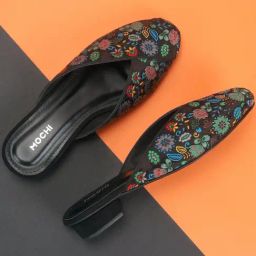 Mochi Women's Black Mules-42