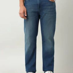 Ad By Arvind Blue Cotton Slim Fit Jeans-picture-39
