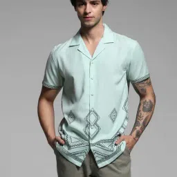 Jack & Jones Sunny Lime Polyester Comfort Fit Solid Shirts-image-21
