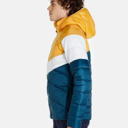 Puma Yellow & Blue Regular Fit Colour Block Hooded Jacket image 3