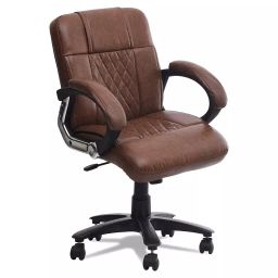 Ergonomica Light Brown leatherette Office Executive Chair-picture-21