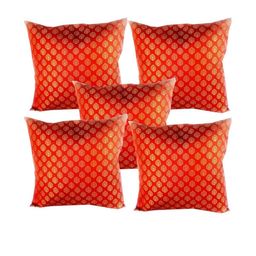 pink parrot Pinkparot Artsilk 12x12 inch cushion cover set of 5 pcs-picture-47