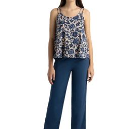 Van Heusen Beige & Blue Cotton Floral Print Top Pyjama Set-image-43