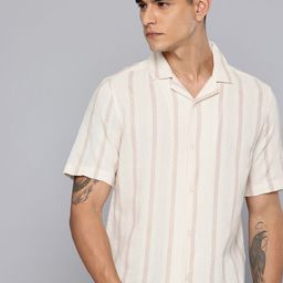 Levis Self Striped Pure Cotton Casual Shirt-image-78
