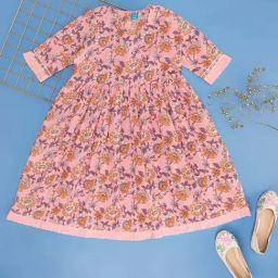 YU by Pantaloons Kids Pink Cotton Floral Print Dress-image-20