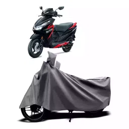 Auto Pearl Two Wheeler Cover with Bag for Honda Grazia BS6, Silver-picture-1