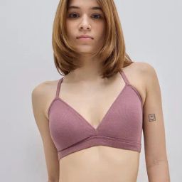 Superstar by Westside Mauve Waffle-Textured Padded Bra-image-79