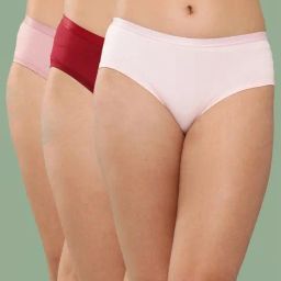 Leading Lady Red & Pink Plain Panty Pack Of 3-picture-8