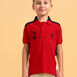 U.S. Polo Assn. Boys Red Printed Polo T-Shirt-picture-48
