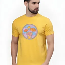 KaamBhari Graphic Printed Round Neck Pure Cotton Regular Fit T-shirt-picture-20