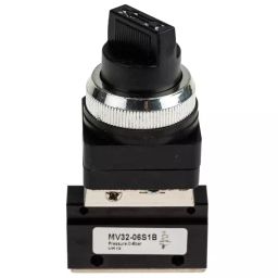RS PRO Manual 3/2 Pneumatic Manual Control Valve MV Series, G 1/8, 1/8in Model No 2351190-32