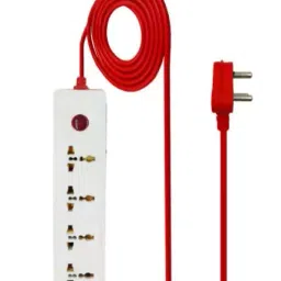Hillgrove 4 Universal Socket and 1 Switch Power Extension Board with 5 Meter Long Cable Su-3