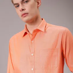 the indian garage co. x luxe Luxe by TIGC Men Spread Collar Solid Slim Fit Formal Shirt-picture-36