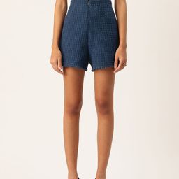 Off Label Women Self Design Mid-Rise Shorts-image-74