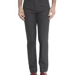 Park Avenue Grey Slim Fit Flat front Trousers-image-83