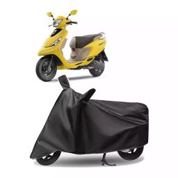 Auto Pearl Polyester Two Wheeler Cover for TVS Scooty Zest BS6 (Grey)-image-62