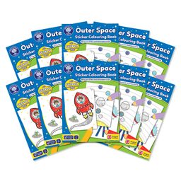 Orchard Toys Outer Space Sticker Colouring Books 10 pack - English-19