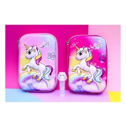 SCHOOLISH Unicorn Print Large Capacity Broad Hardtop EVA Pencil Case COLOR MAY VARY-picture-4