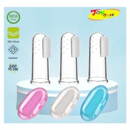 Joy Buzz Baby Silicone Fingure Brush With Case Pack of 3 - Blue White Pink-image-29