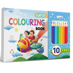 Super Colouring Book for kids : Creative Coloring book for Kids, Educational Coloring Adventure, Kids colouring book, Colouring book for young learners with 10 free pencil colouring books for ages (3-12).-5