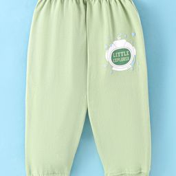 Tango Cotton Looper Knit Full Length Lounge Pant with Space Theme Print - Peach-image-49