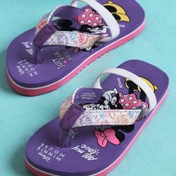 Kidsville Mickey & Friends Featuring Minnie Mouse Designed Flip Flops - Purple-image-55