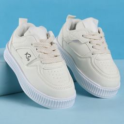 Babyoye Lace Up Solid Color Casual Shoes - White-image-111